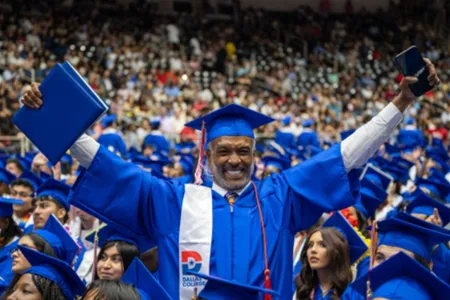 graduate celebrating