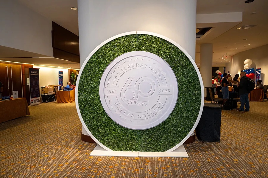 Instagram wall with oversized 60th Anniversary logo.