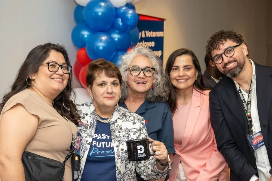 Employees gather for a group shot at Conference Day