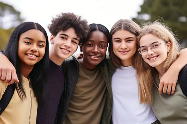 Photo of safe and happy students