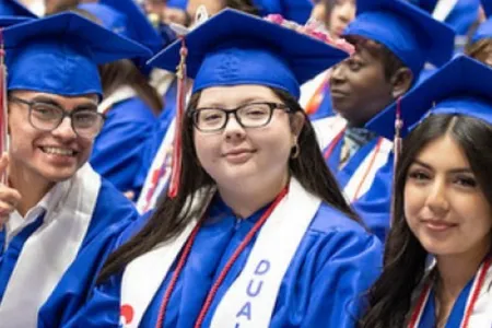 Dallas College dual credit students attend their graduation ceremony