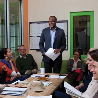 Man Speaking to Group