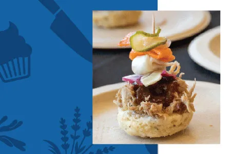 a stacked appetizer on a plate