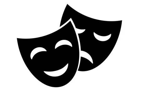 black comedy and tragedy masks