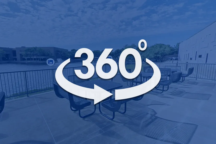 Screenshot of Cedar Valley's online map and 360-degrees overlayed over the image