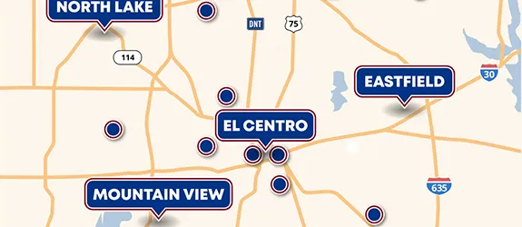 General Map of Dallas College Campuses and Centers