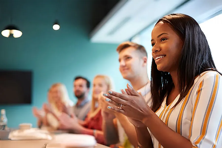Students sitting at a table