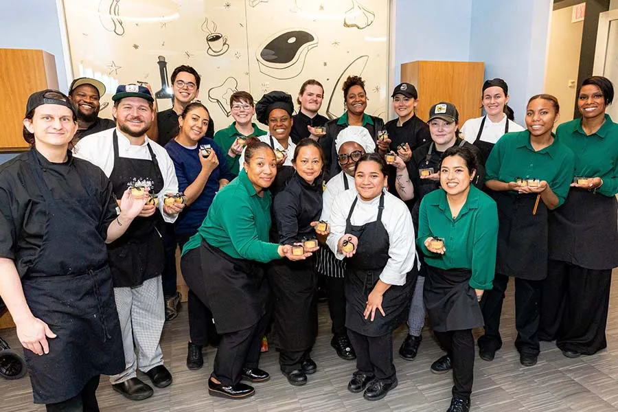 Group of culinary students