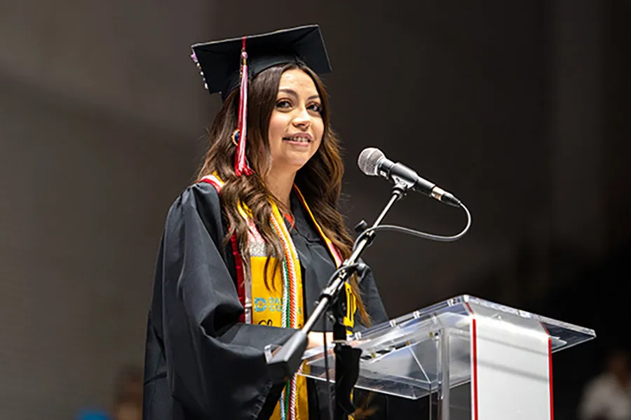 Dallas College student speaks at graduation