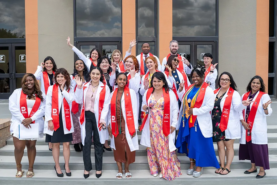 A group of Dallas College nursing graduates