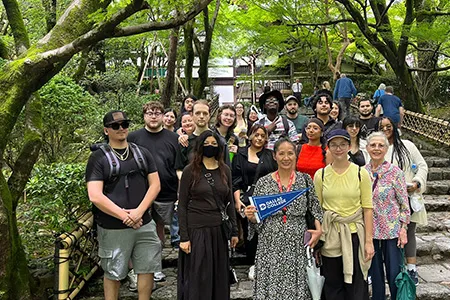 A group of Dallas College students are pictured in Japan.