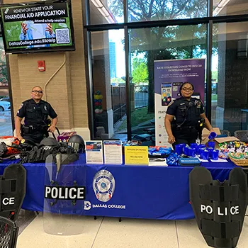 Police booth at event