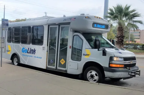 DART GoLink van is parked near a curb
