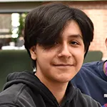 Closeup of a smiling student