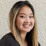 Closeup of a smiling student