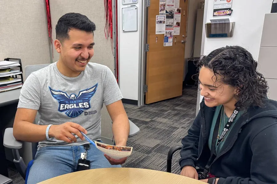 Eastfield Success Coach assisting a student