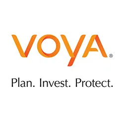 orange voya logo with plan invest protect underneath