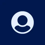 Blue square with person icon