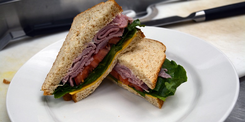 Sandwich on a plate.