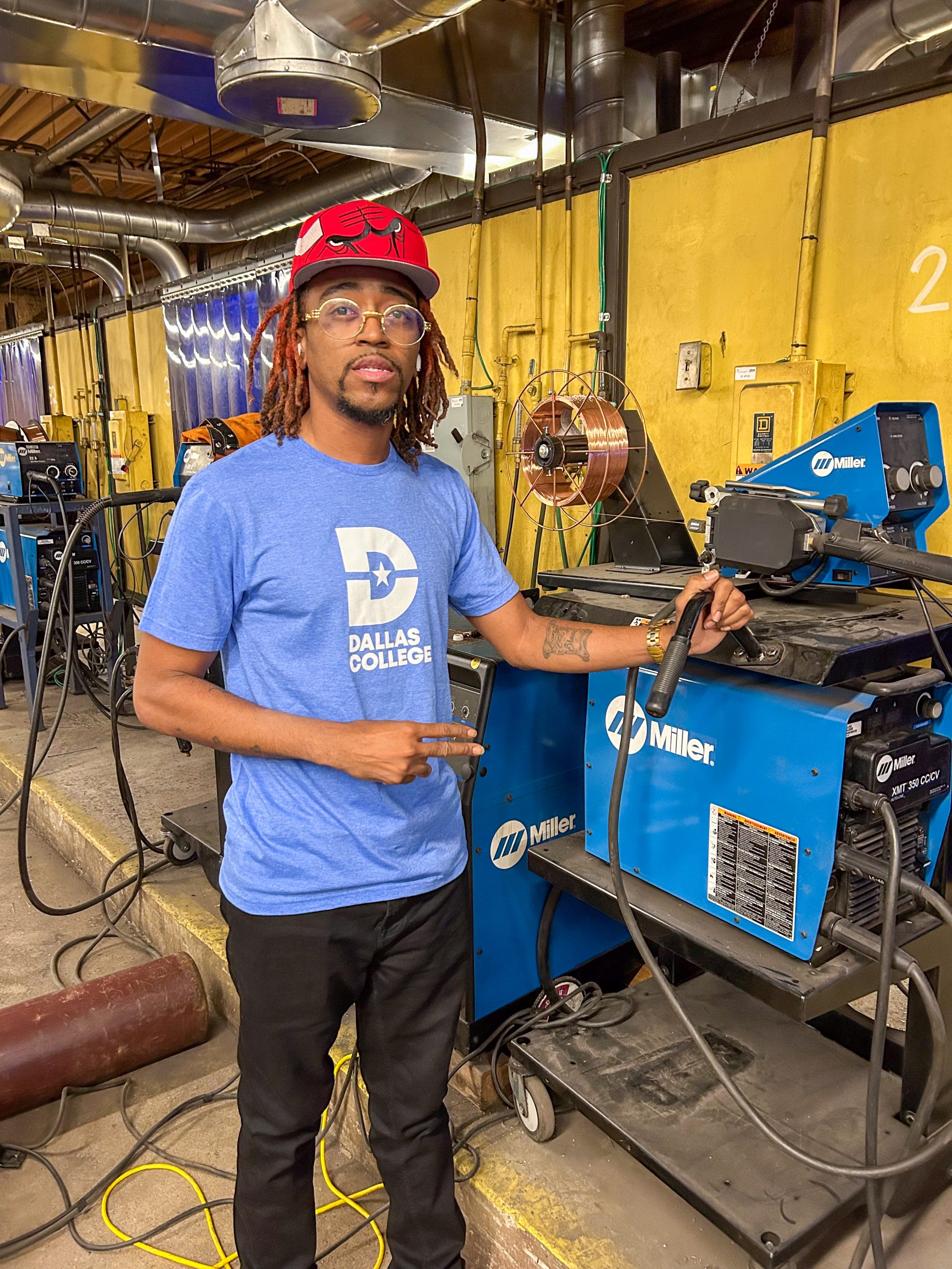 LeShawn Lee in Welding Lab
