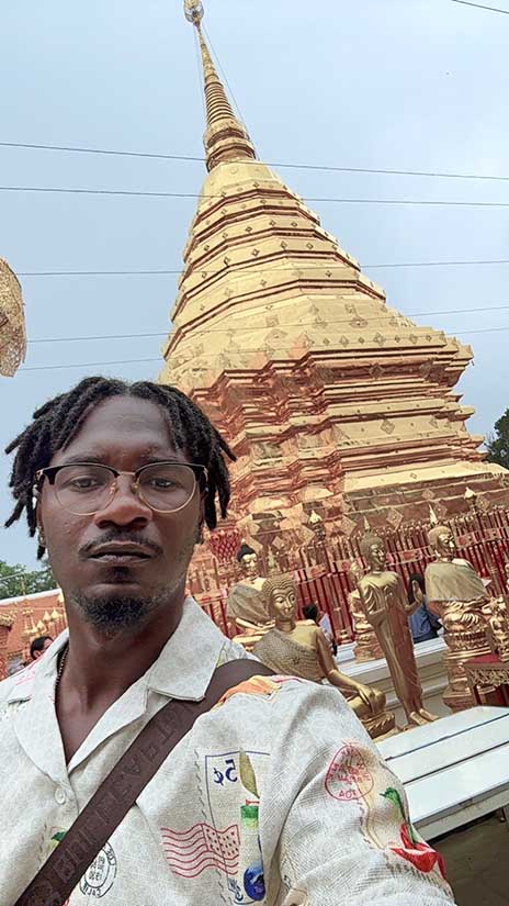 SirMark Gentry with temple in background