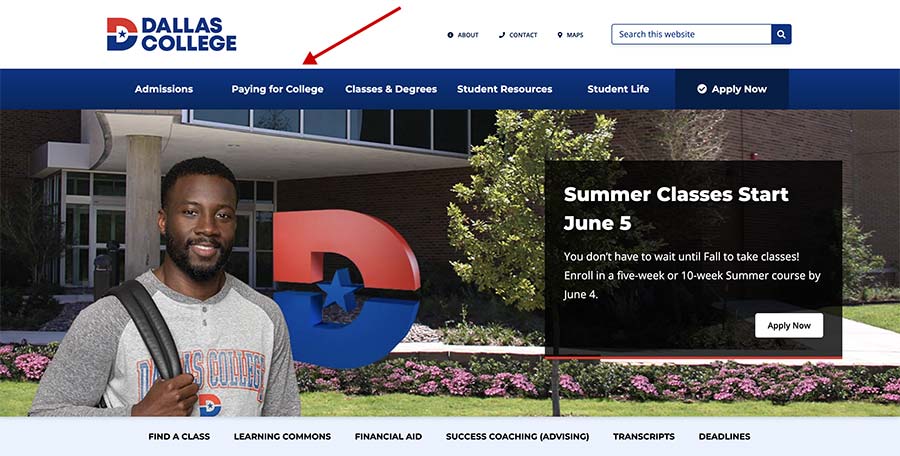 Paying for college header image