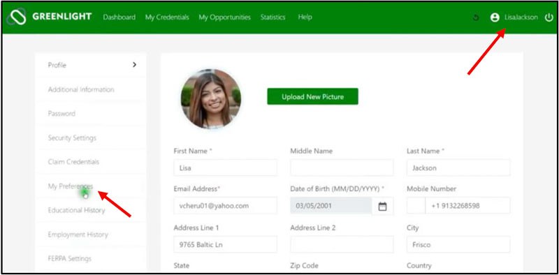 GreenLight Preferences