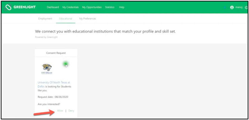 GreenLight Consent Request