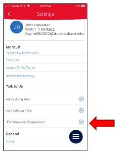 Settings. Under section titled