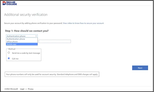 screenshot of step 3 of how should we contact you question