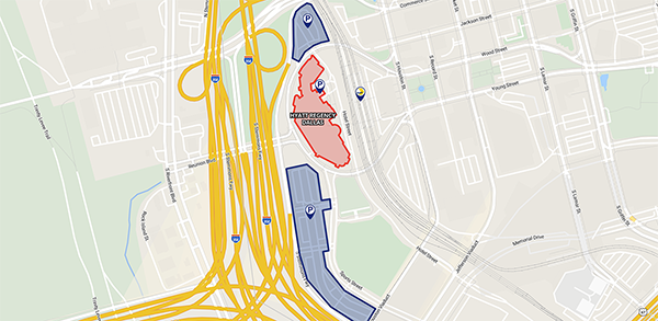 dallas convention center parking map