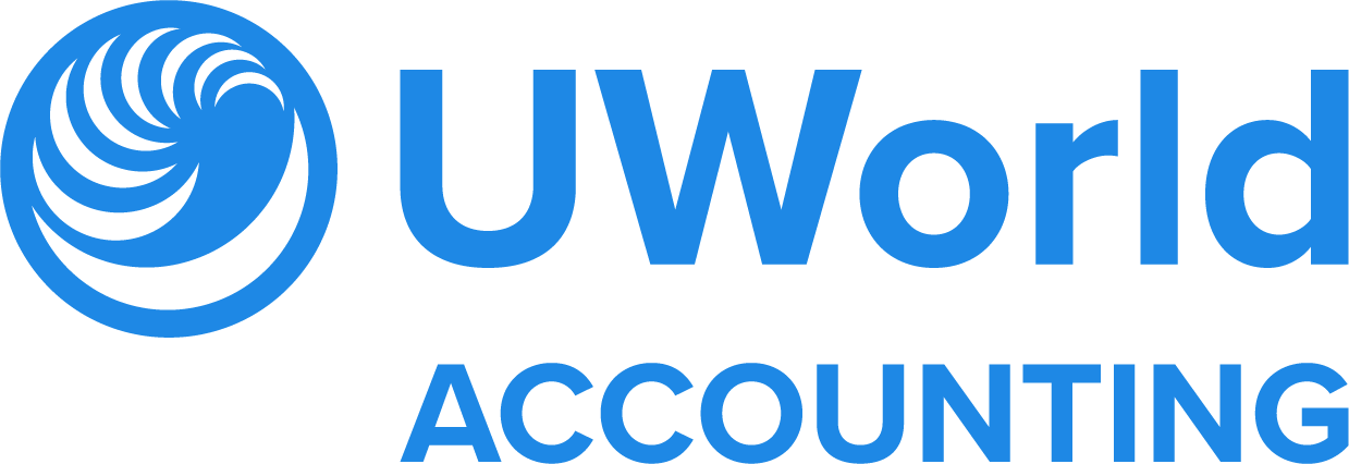UWorld Accounting in blue letters