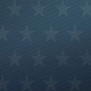 Dark blue background with diagonal stripes is overlaid with a pattern of lighter blue stars