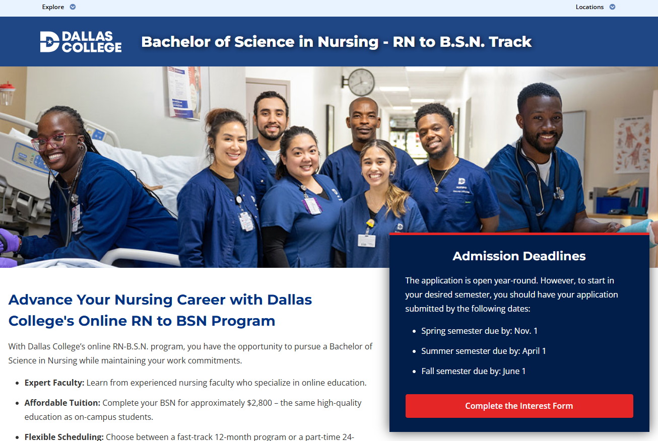Screenshot of the PPC non RFI form CTA option