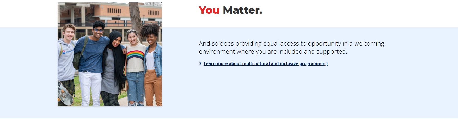 Screenshot example of full width promo block content type