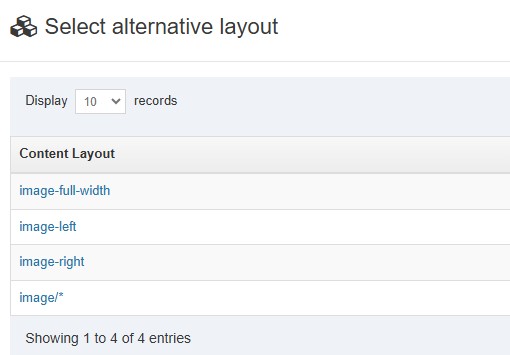 Screenshot showing image options in media library