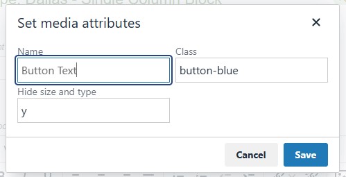 Screenshot showing example of applying button style to a media item